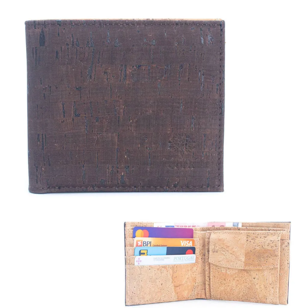 BUY 1 GET 1 FREE: Brown Cork Men's Wallet with Box Packaging BAG-2254