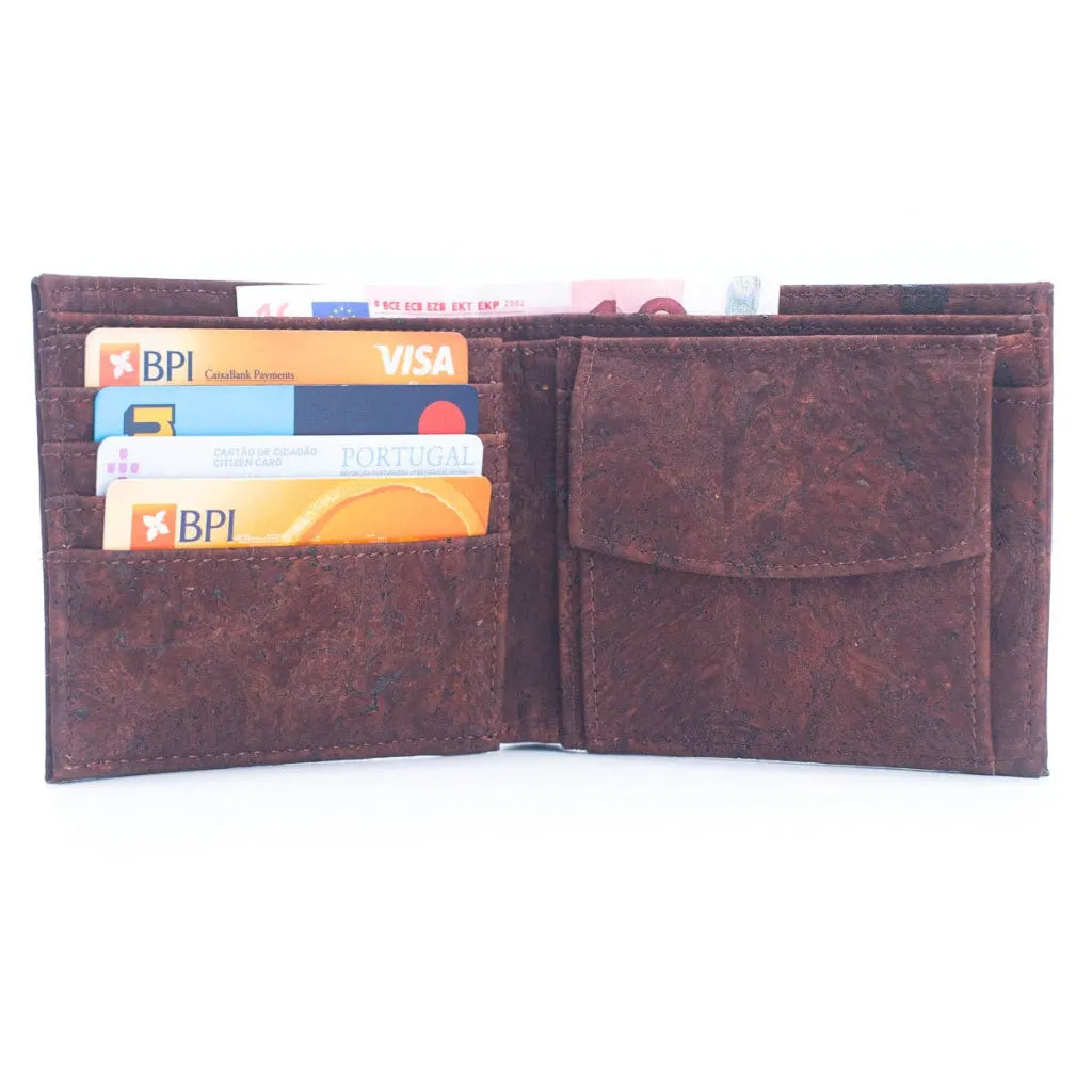 BUY 1 GET 1 FREE: Brown Cork Men's Wallet with Box Packaging BAG-2254