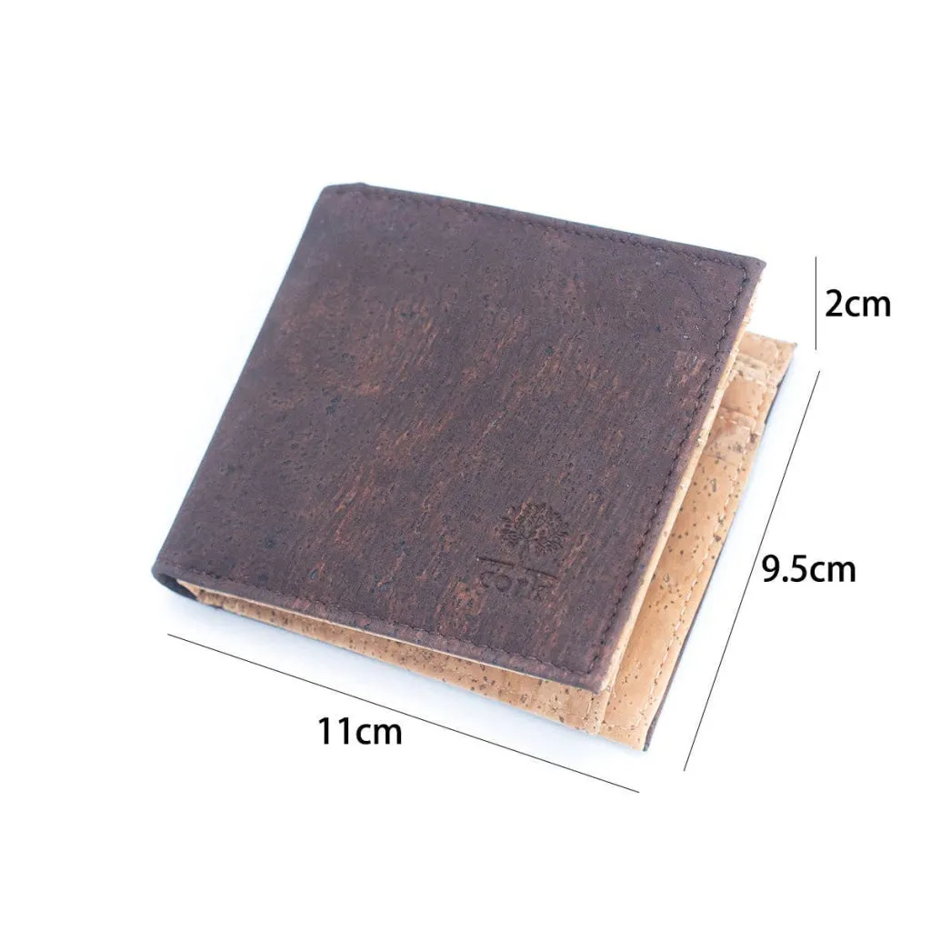 BUY 1 GET 1 FREE: Brown Cork Men's Wallet with Box Packaging BAG-2254