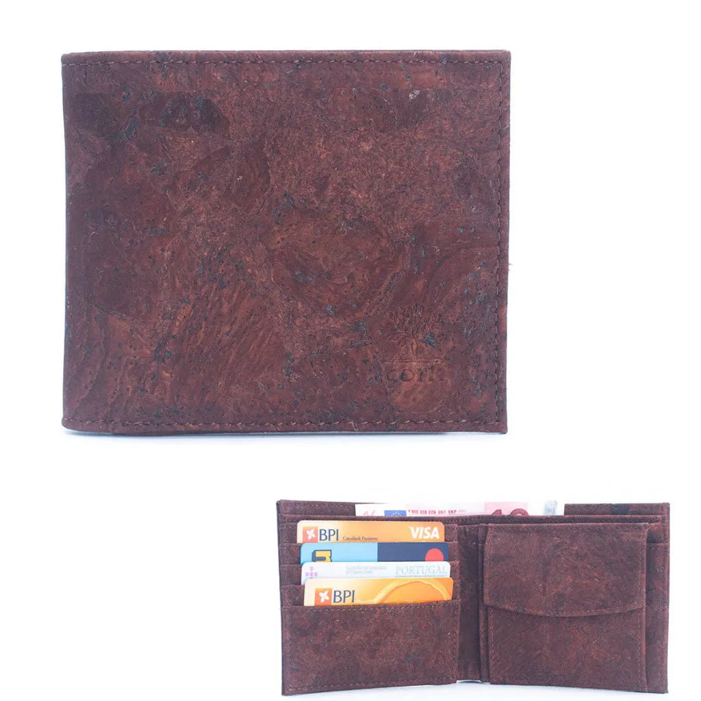 BUY 1 GET 1 FREE: Brown Cork Men's Wallet with Box Packaging BAG-2254