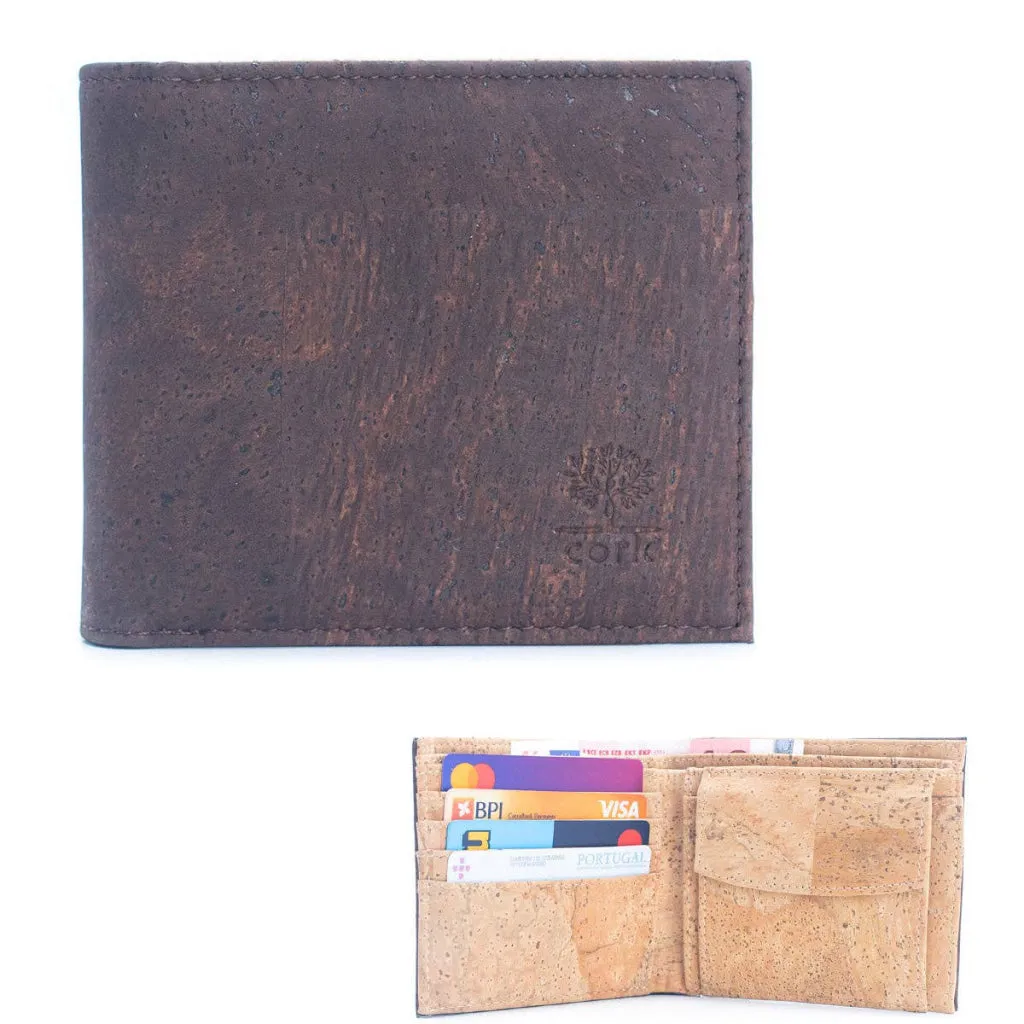 BUY 1 GET 1 FREE: Brown Cork Men's Wallet with Box Packaging BAG-2254