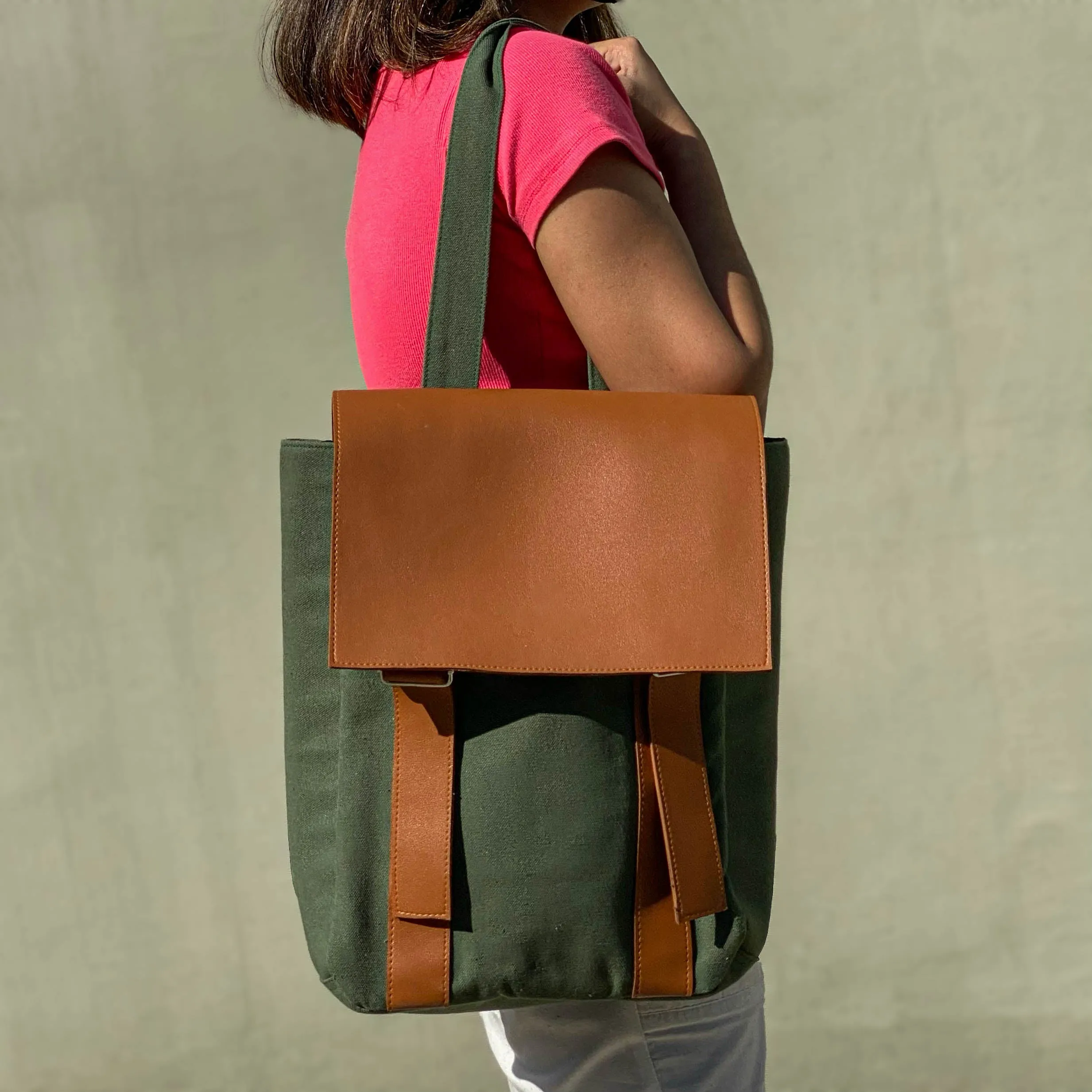 Canvas Backpack   Sling Bag