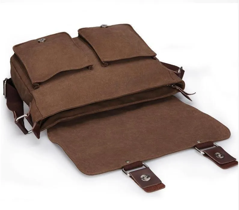 Canvas Messenger Bag - Multiple Colors