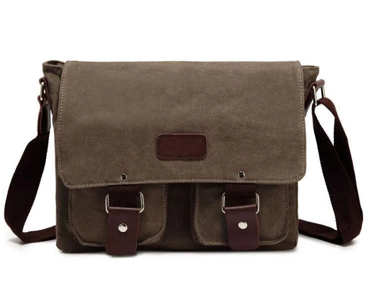 Canvas Messenger Bag - Multiple Colors