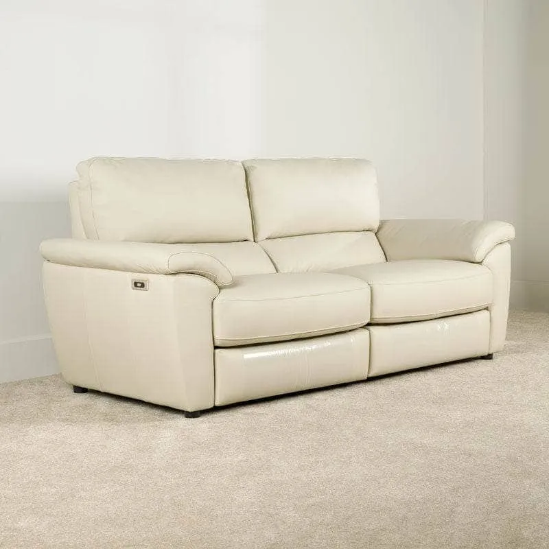 Catania 3 Seater Power Sofa - Cream