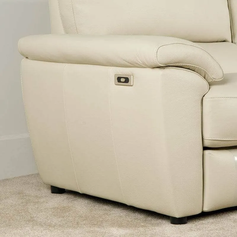 Catania 3 Seater Power Sofa - Cream