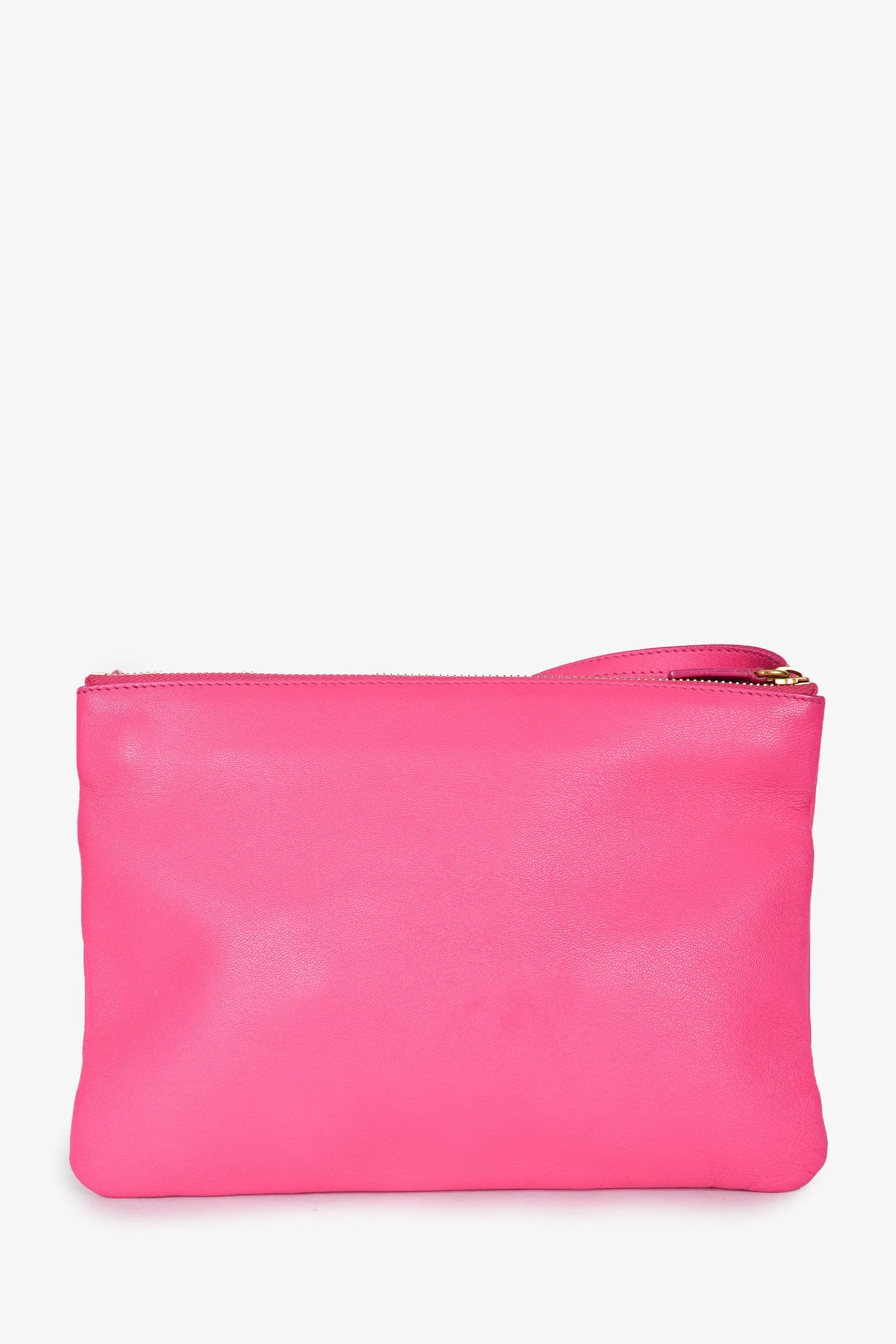 Celine 2014 Hot Pink Leather Medium Trio Crossbody