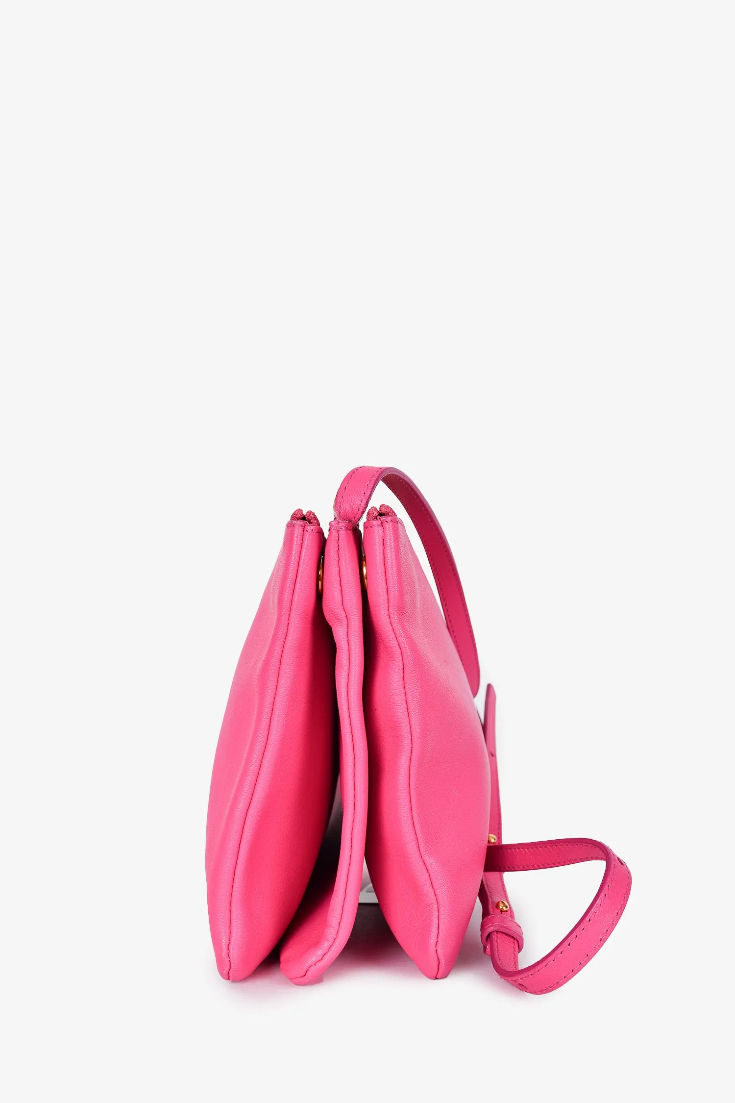 Celine 2014 Hot Pink Leather Medium Trio Crossbody