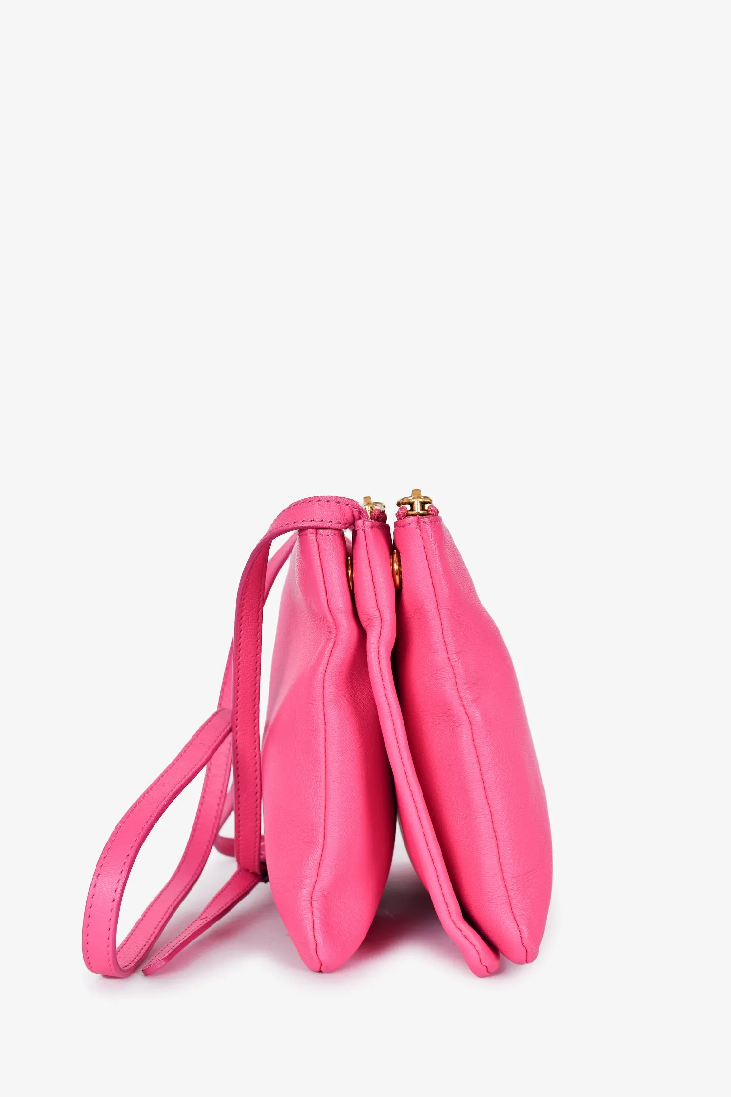 Celine 2014 Hot Pink Leather Medium Trio Crossbody