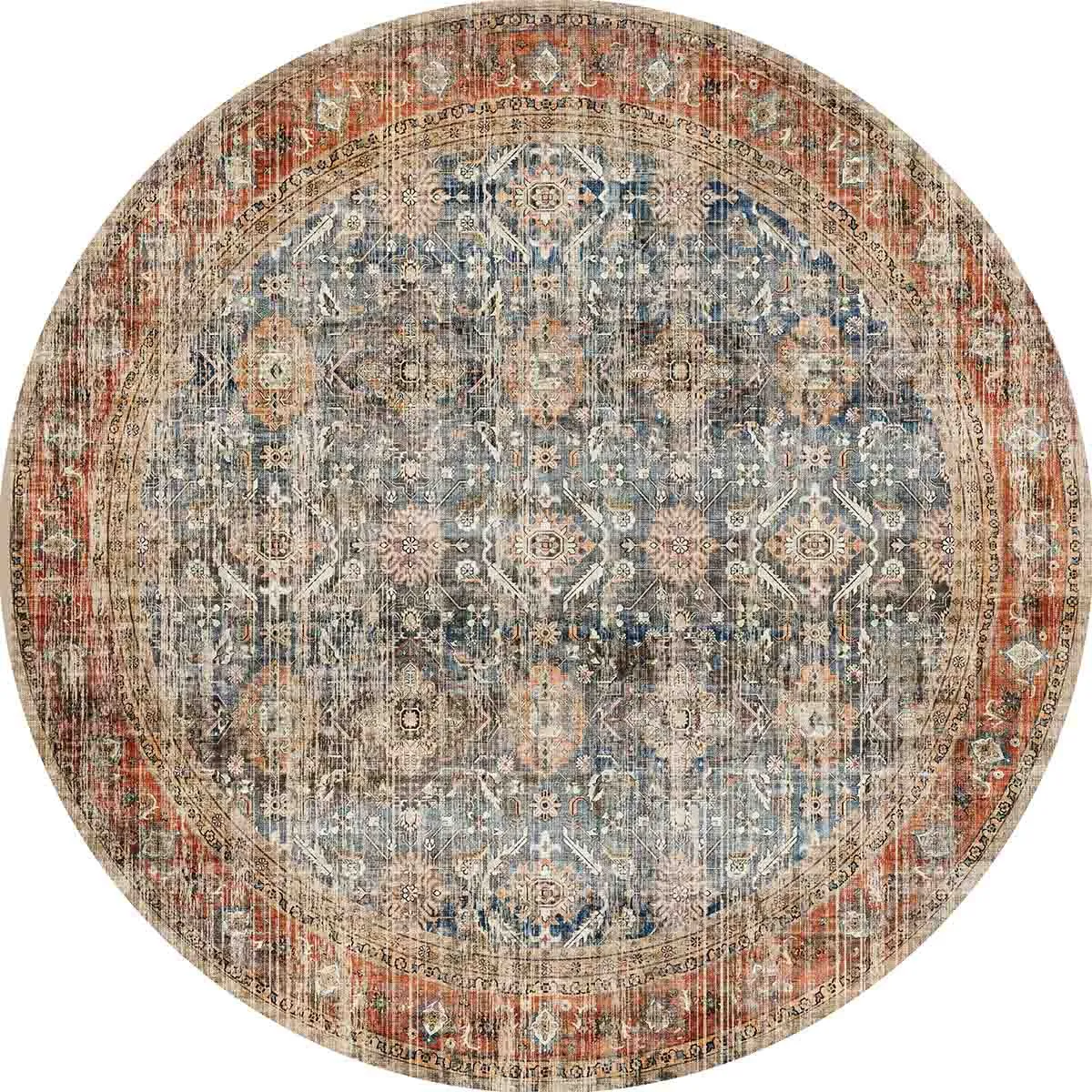 Clara Orange Blue Rug