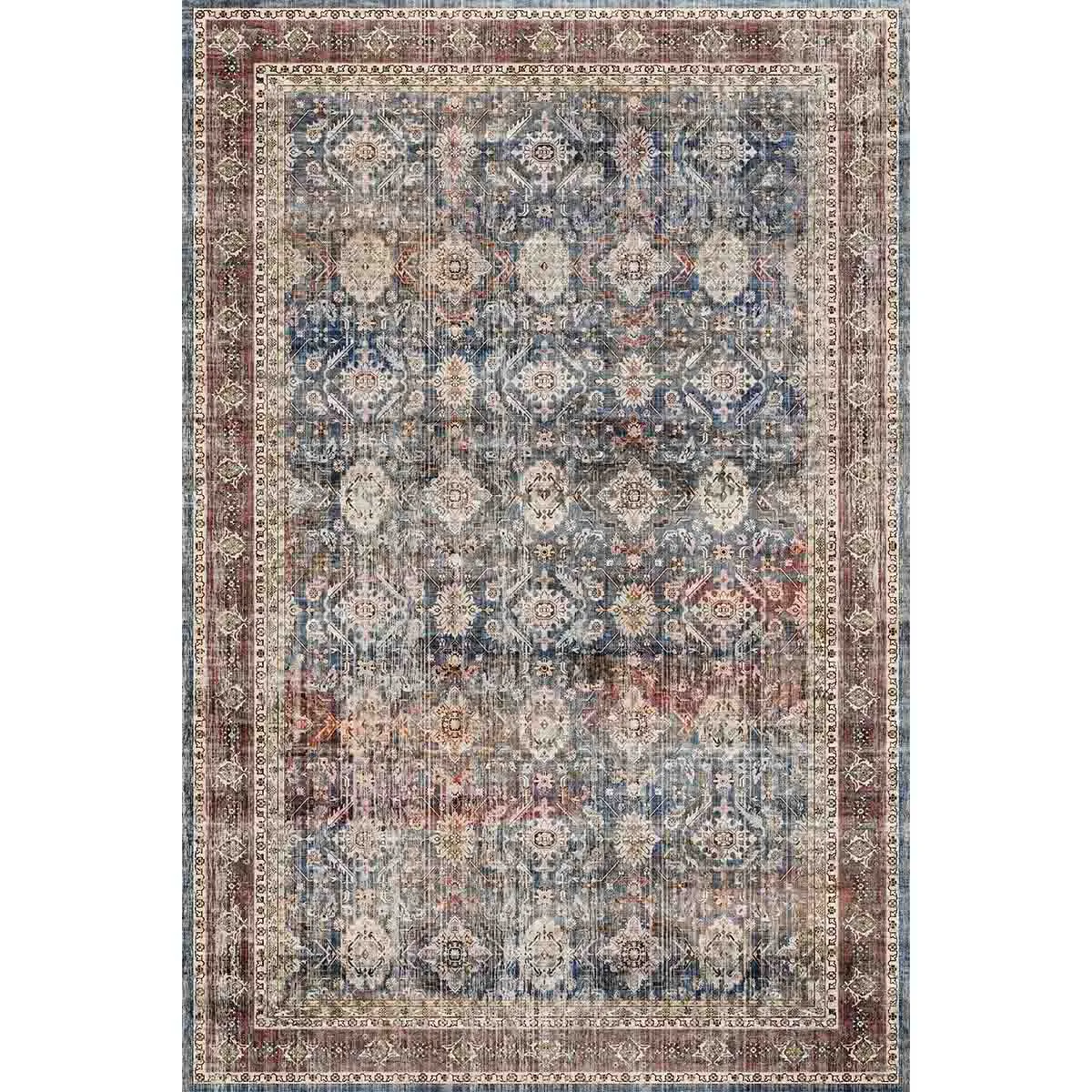 Clara Red Blue Rug