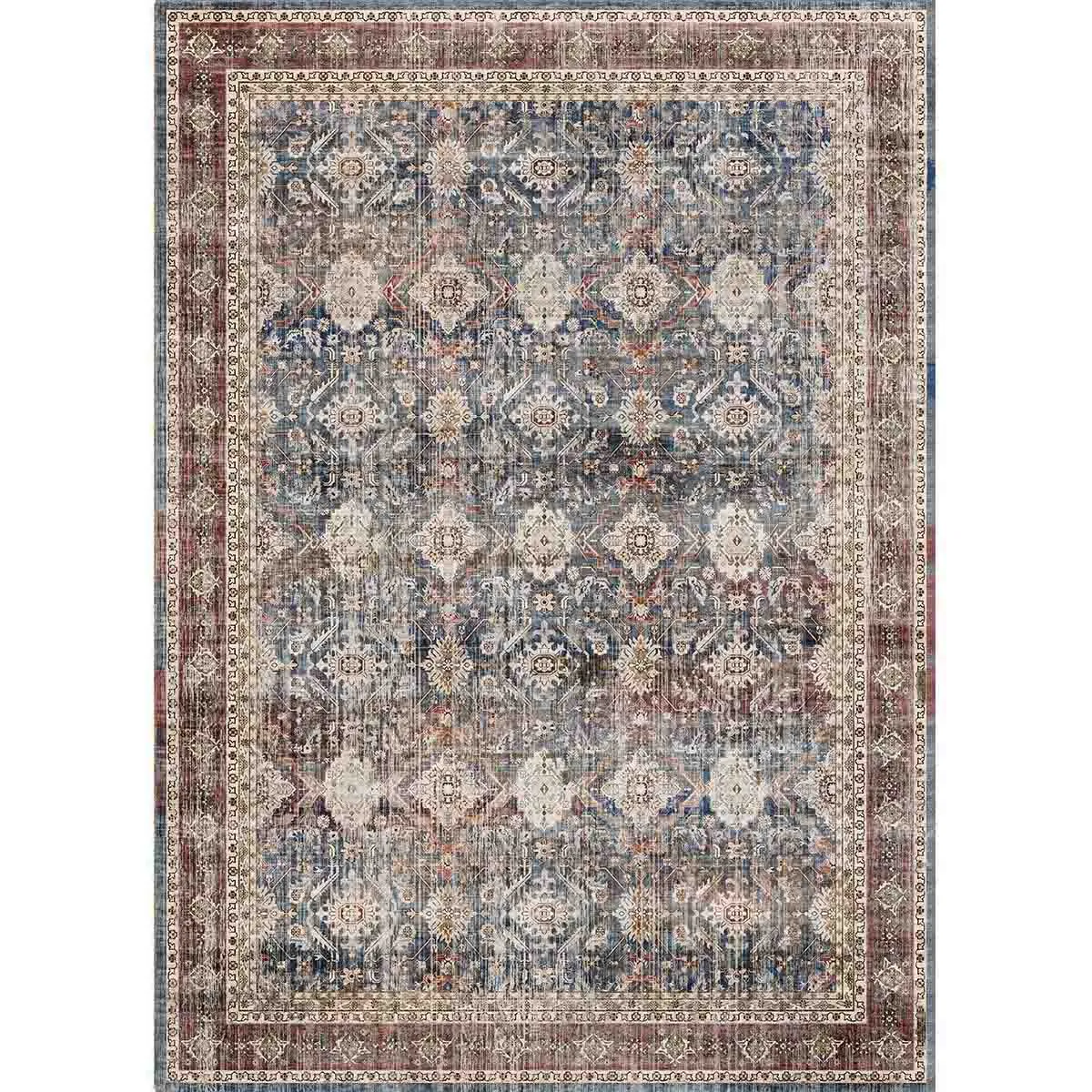 Clara Red Blue Rug