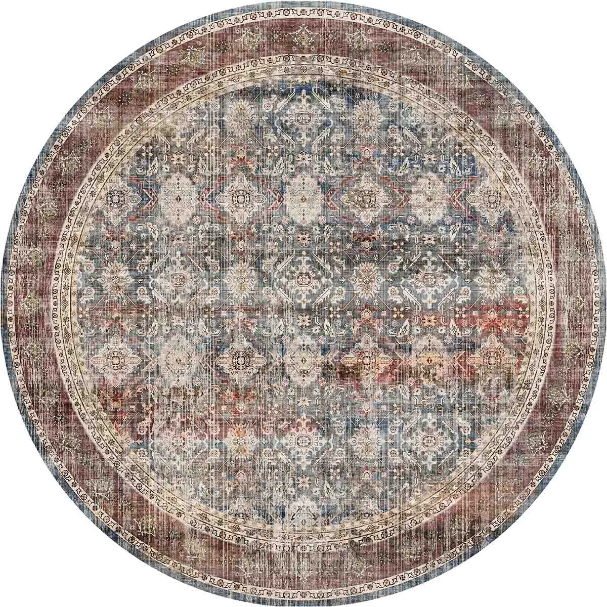 Clara Red Blue Rug