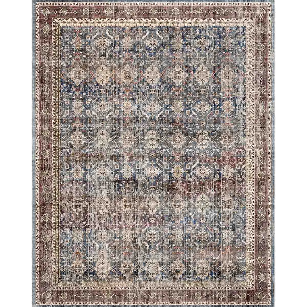 Clara Red Blue Rug