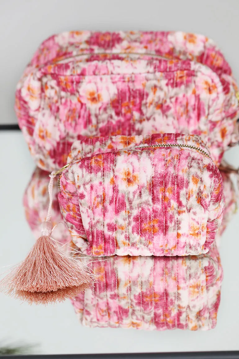 Cosmetic Bag Velvet Brushed Blossoms