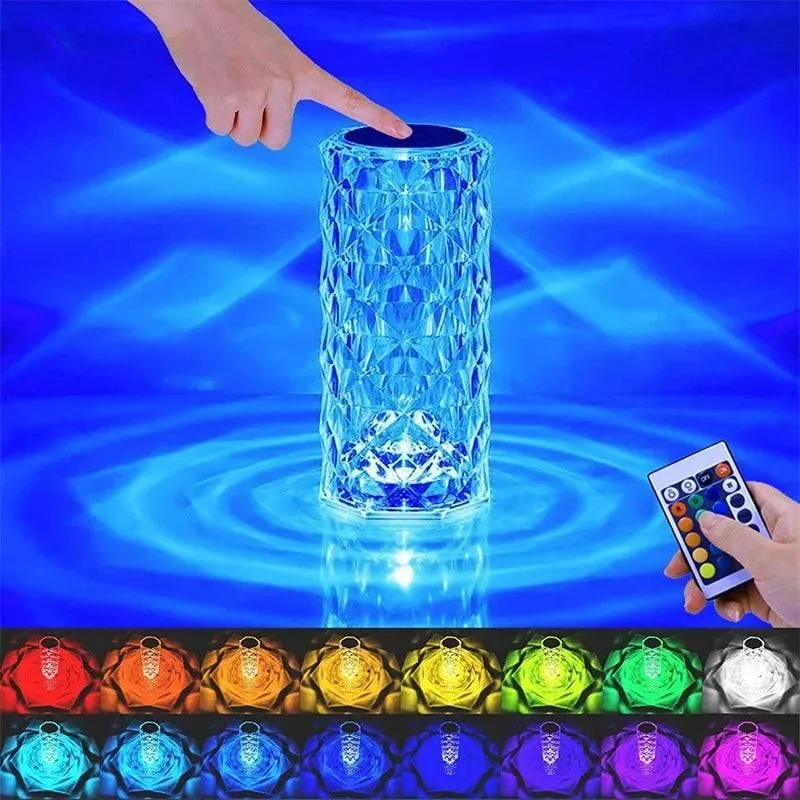 Creative Touch Crystal Diamond Table Lamp Rechargeable