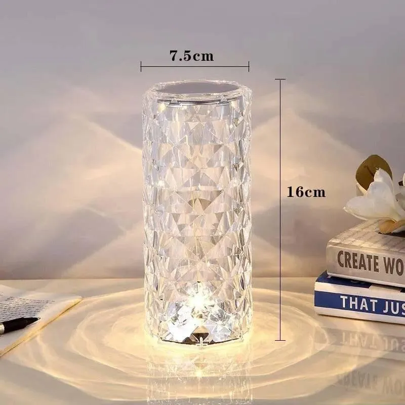 Creative Touch Crystal Diamond Table Lamp Rechargeable