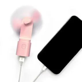 Easy Breezy Portable Fan   Power Bank - Pink