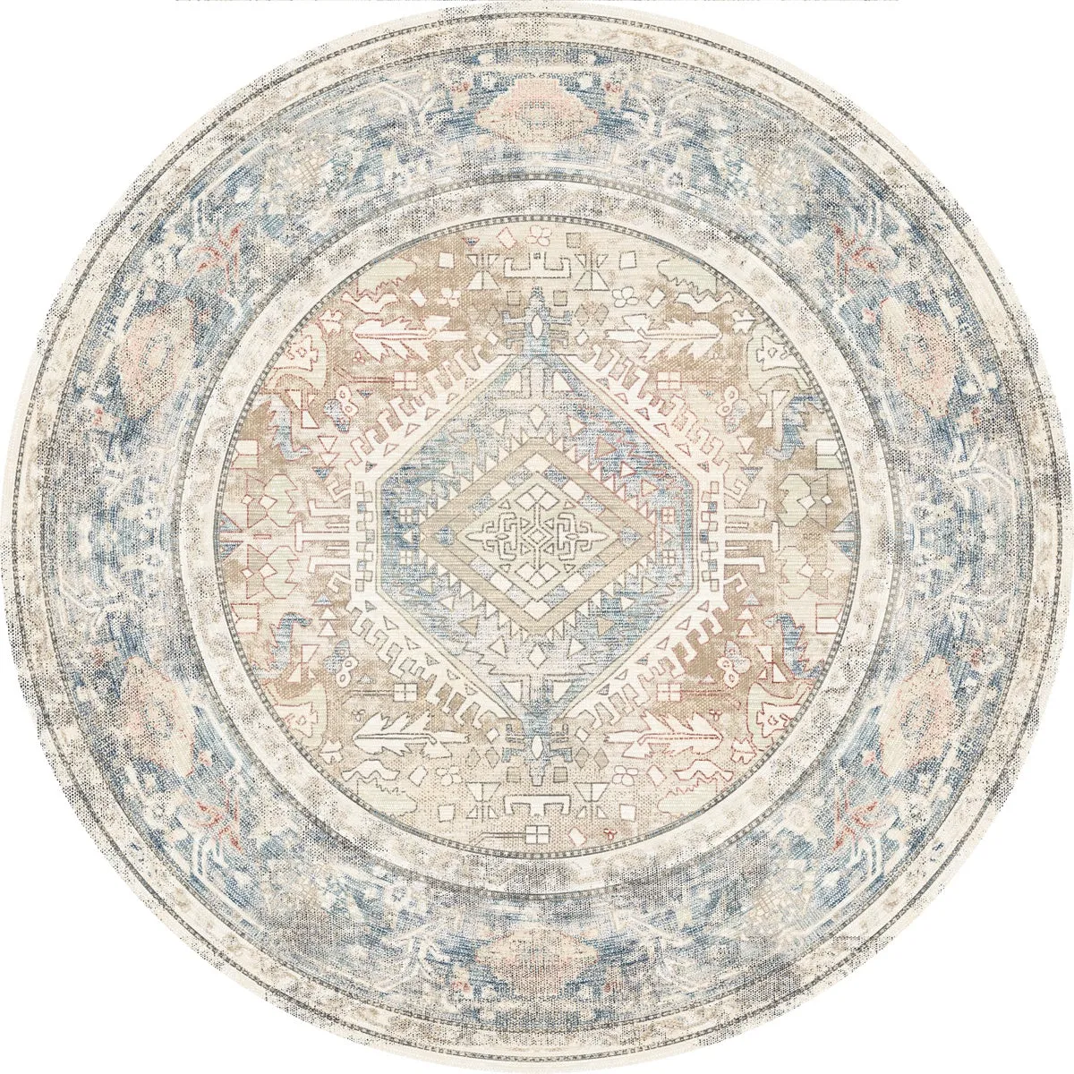 Elera Blue Red Beige Rug