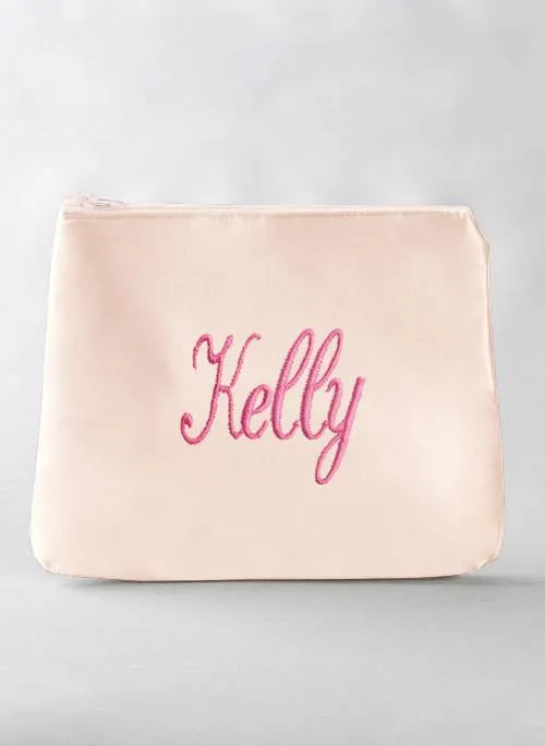 Embroidered Cosmetic Bag