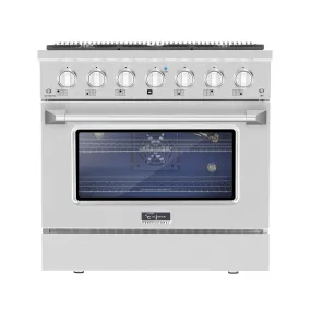 Empava 36GR08 36 In. Pro-Style Slide-In Single Oven Gas Range