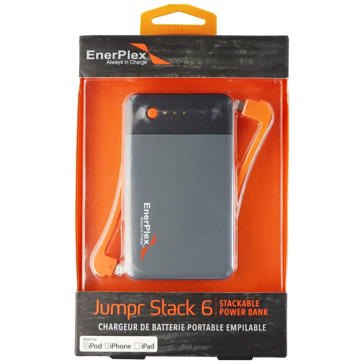 EnerPlex Jumpr Stack 6 Series Portable Battery Pack for Apple (6200mAh) - Gray