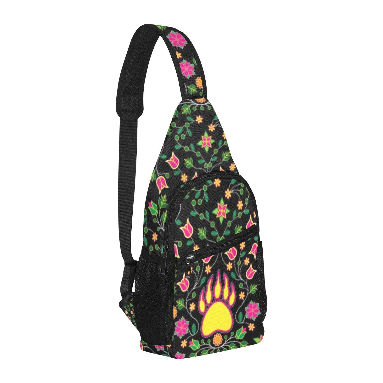 Floral Bearpaw Pink and Yellow Chest Bag