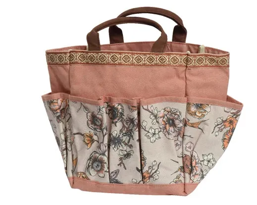 Floral print canvas gardening bag