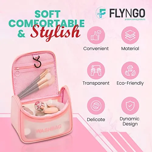 FLYNGO Medium-sized 16 Cms Cosmetic Pouch(M_Pink)