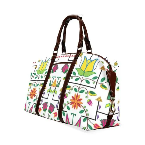 Geometric Floral Summer-White Classic Travel Bag