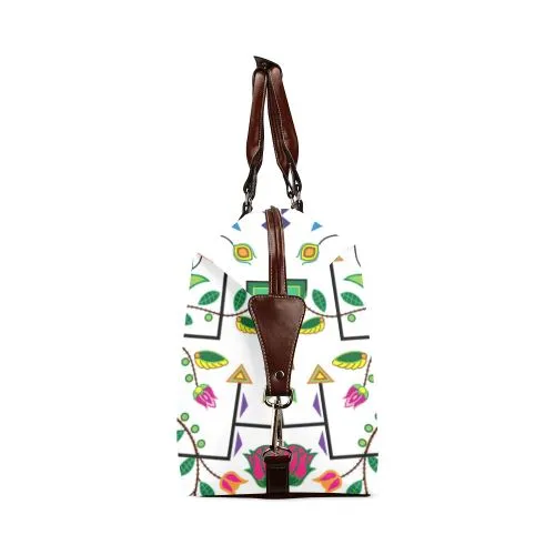 Geometric Floral Summer-White Classic Travel Bag