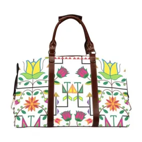 Geometric Floral Summer-White Classic Travel Bag