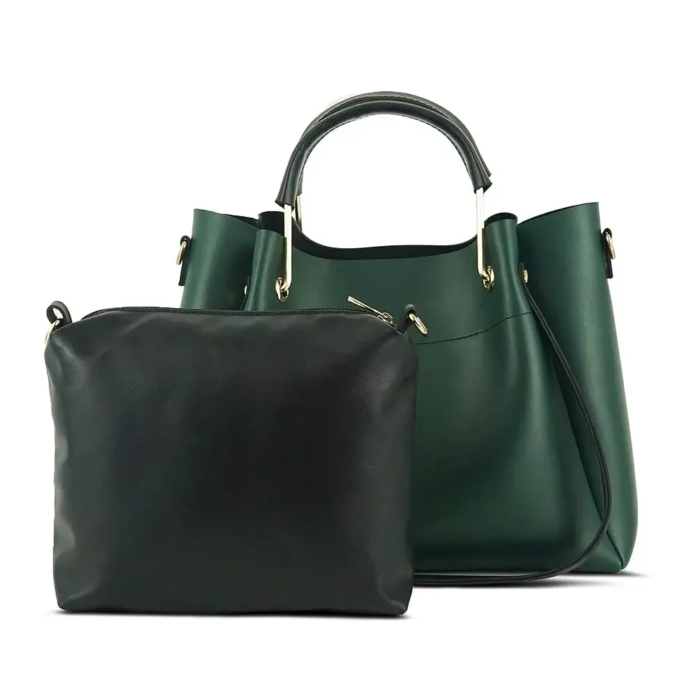 Green 2 in 1 Ladies Tote Bag 8850-2