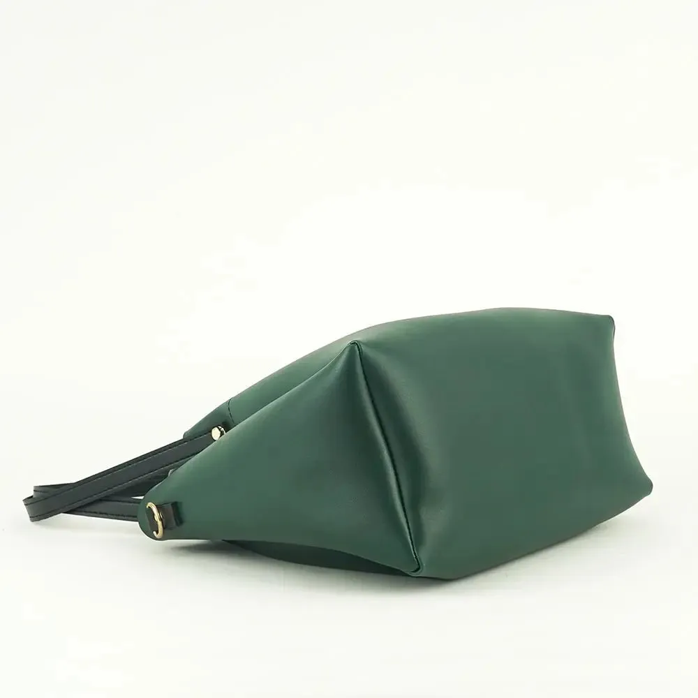 Green 2 in 1 Ladies Tote Bag 8850-2