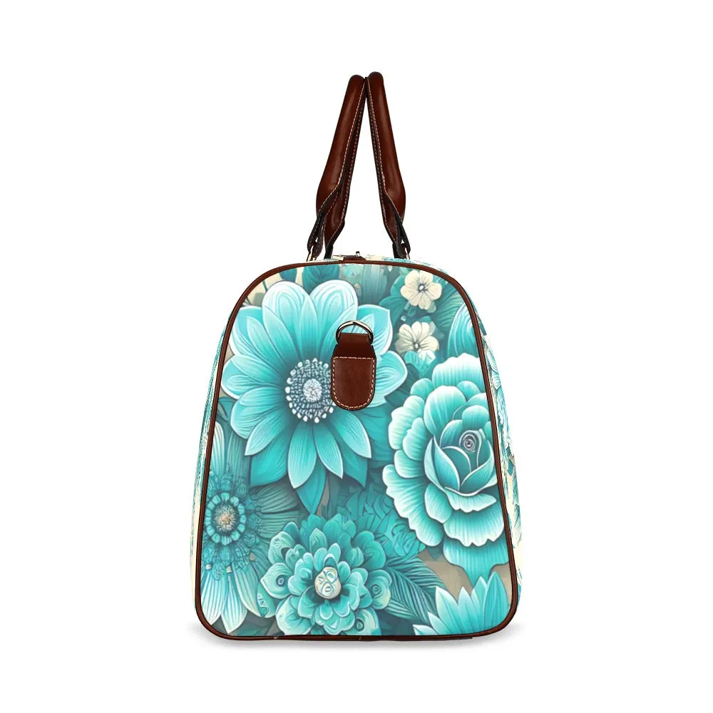 Green Vintage Floral awd437 Waterproof Travel Bag/Small (Model 1639)