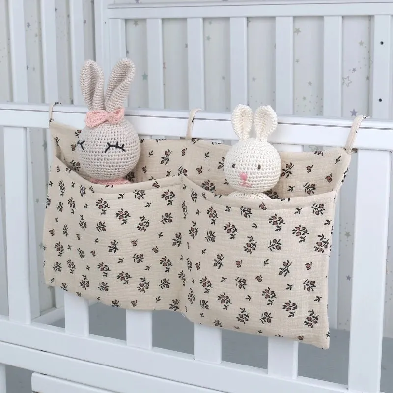 Hanging Storage Pockets New Portable Baby Crib Storage Bag & Organizer