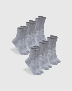 Heather Gray Half Crew Socks 6-Pack