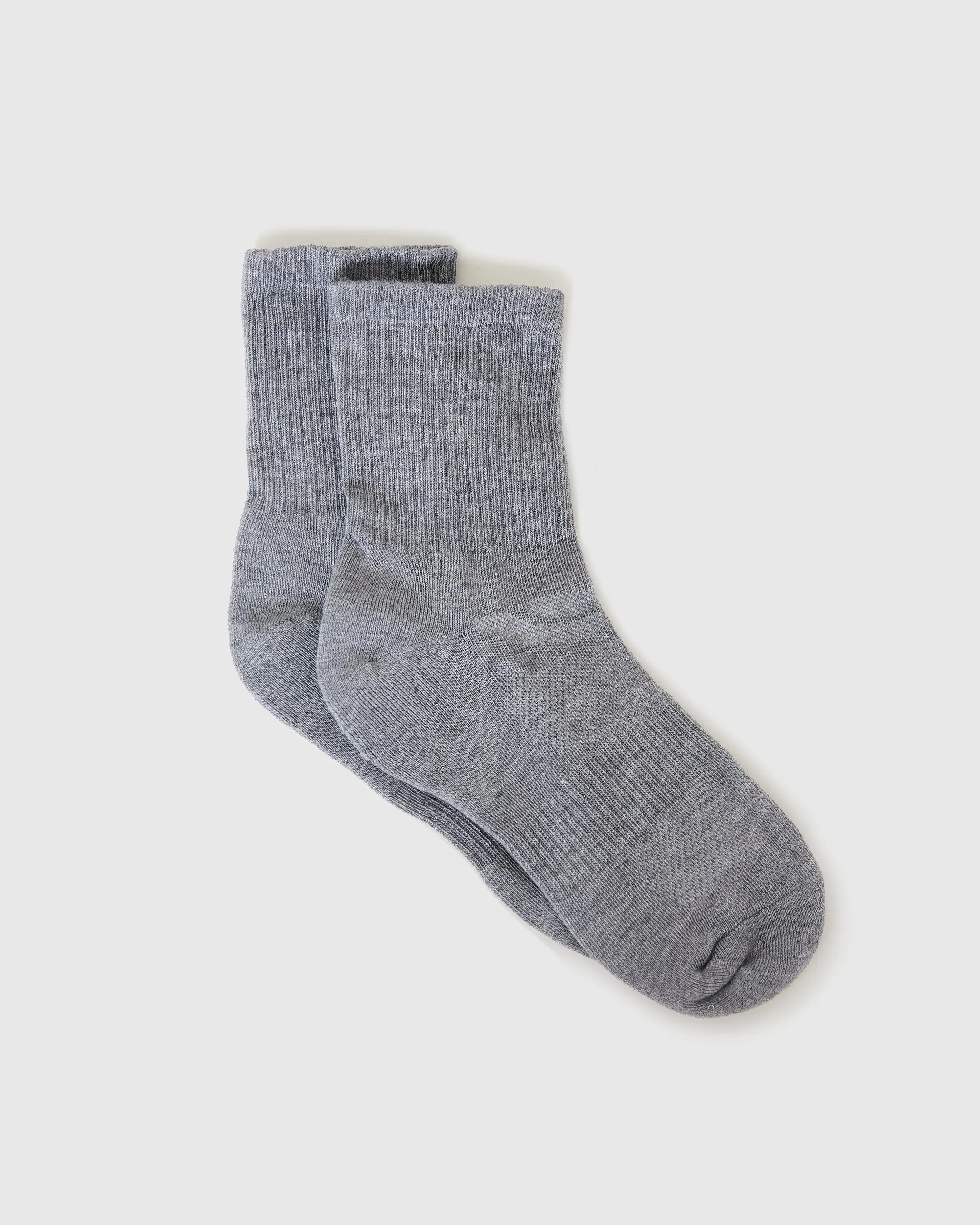 Heather Gray Half Crew Socks 6-Pack