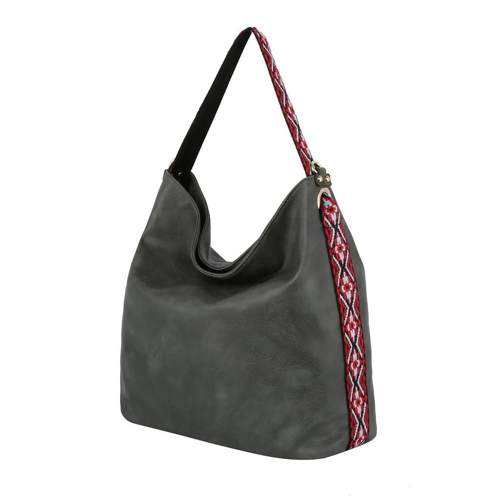 HG0121 2-in-1 Hobo Fashion Bag with Aztec Print Handle