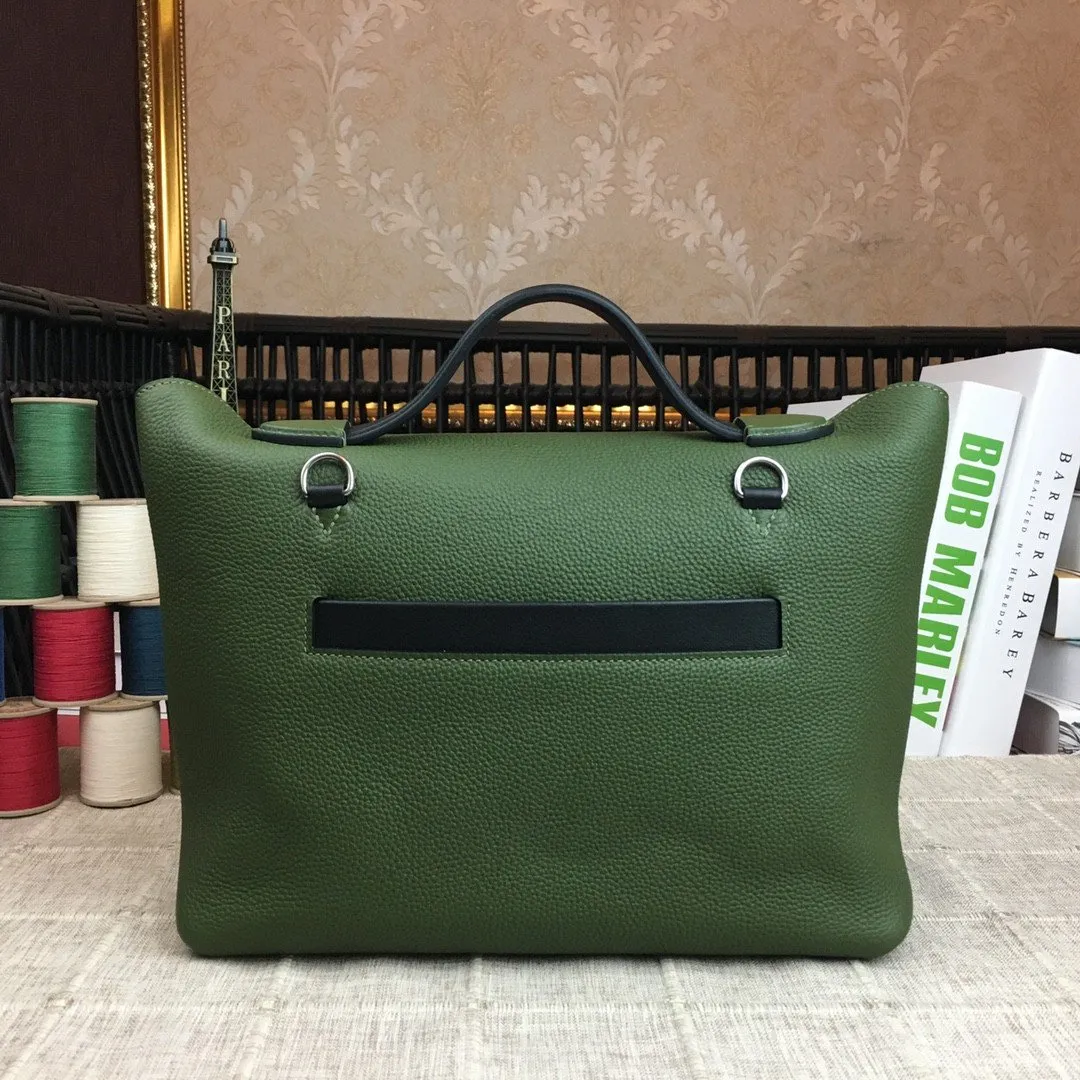 HM 24/24 Clemence Swift Green Silver Hardware For Women, Handbags, Shoulder Bags 11.4in/29cm