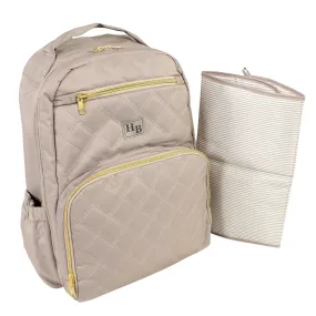 Hudson Baby Premium Diaper Bag Backpack and Changing Pad, Taupe