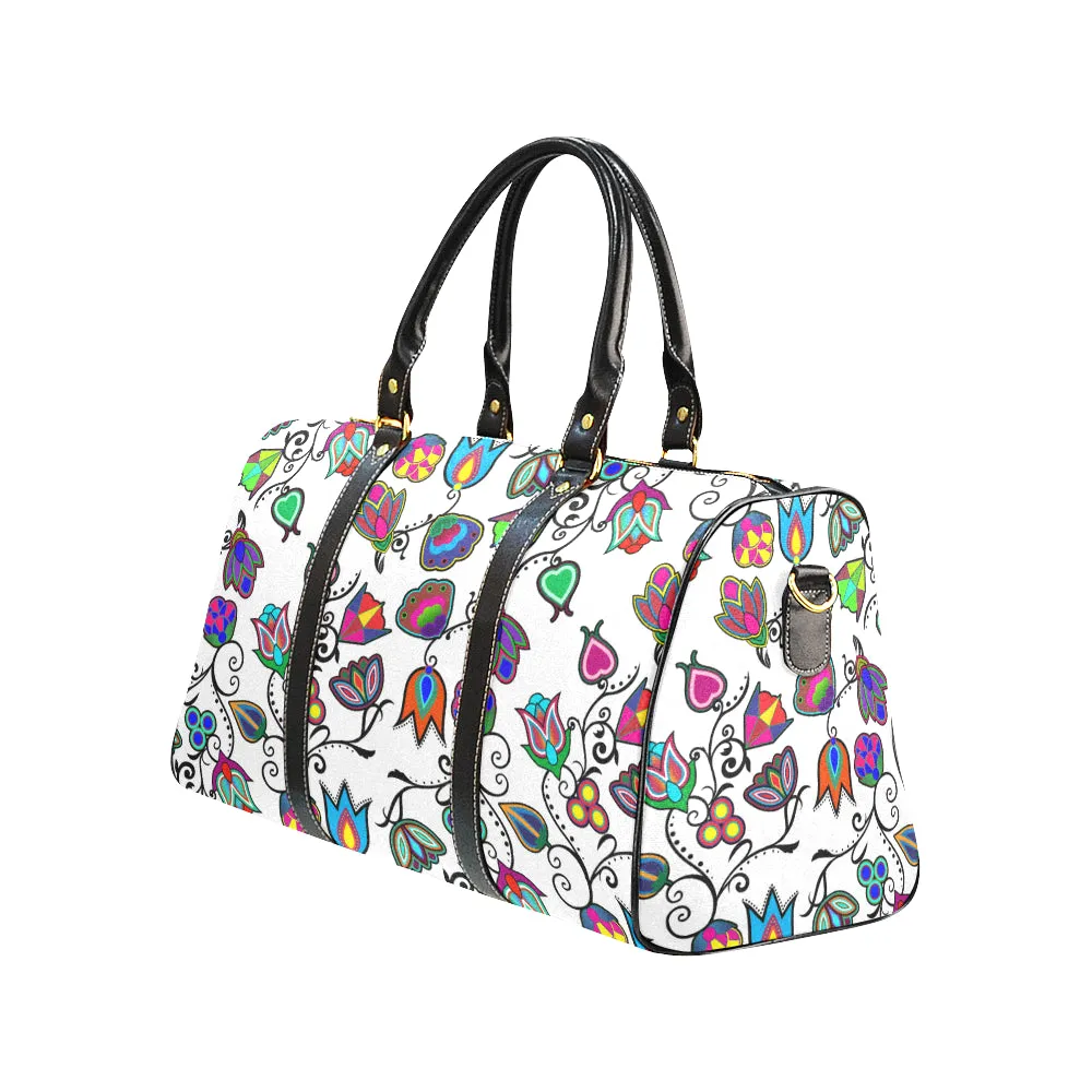 Indigenous Paisley - White Waterproof Travel Bag