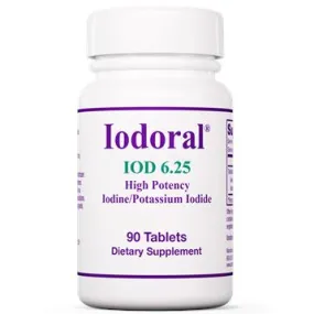 Iodoral® Iodine - Potassium Iodide | High Potency - 90 Scored Tablets - 6.25 mg, 12.5 mg & 50 mg