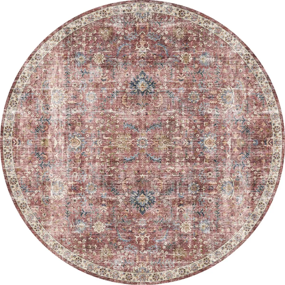 Jasper Rose Taupe Red Rug