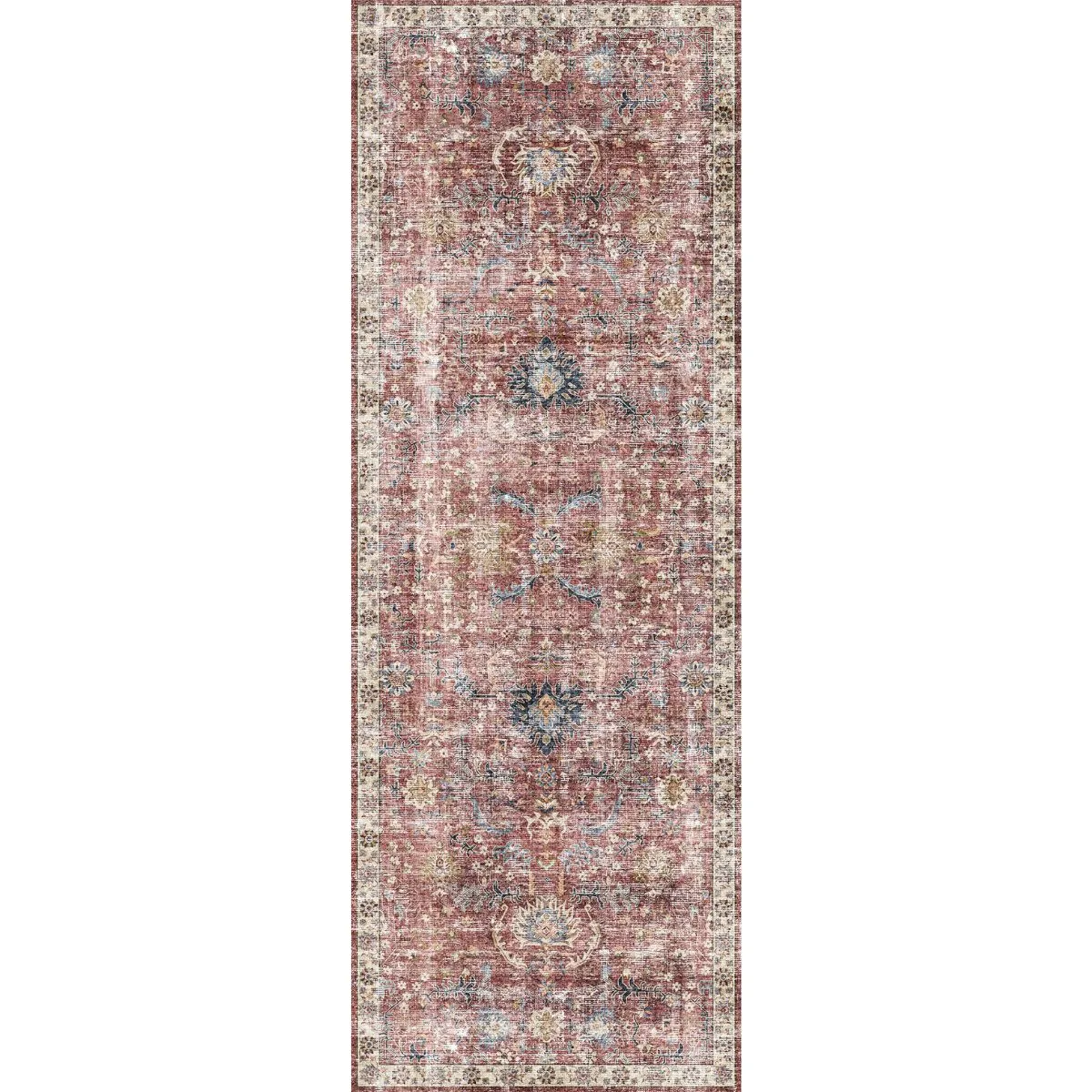 Jasper Rose Taupe Red Rug