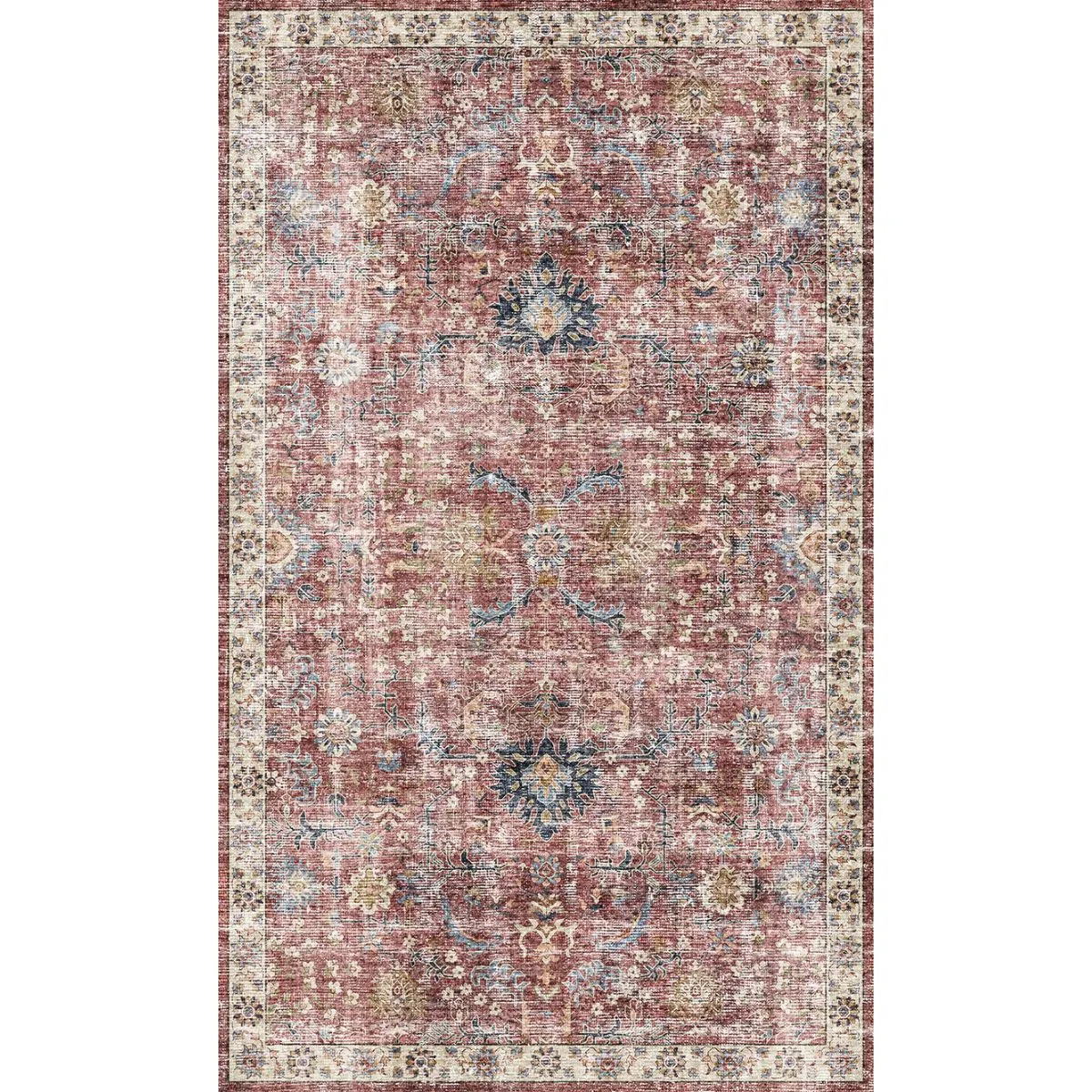 Jasper Rose Taupe Red Rug