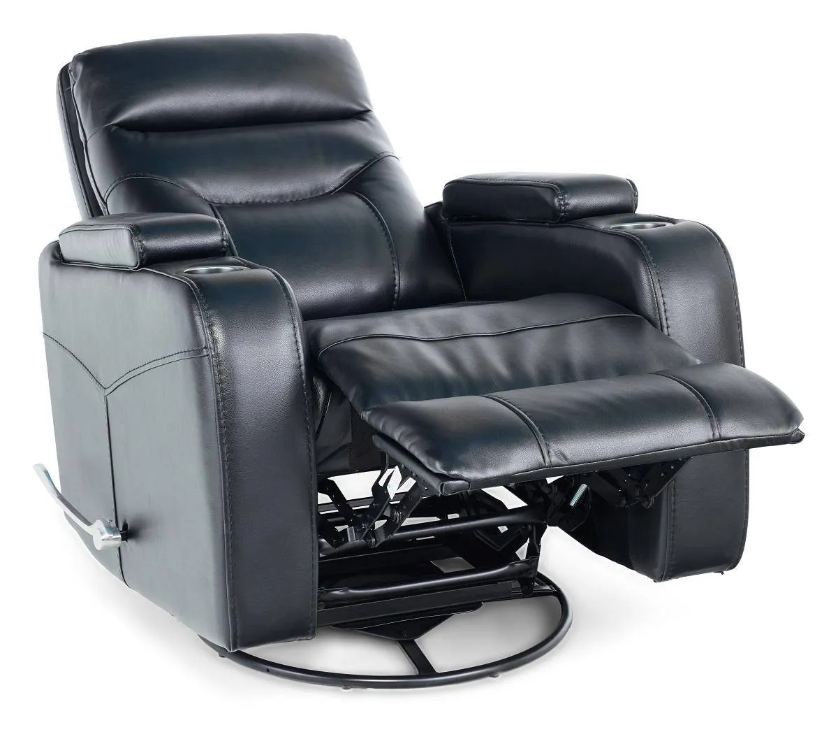 Jordyn Black Swivel Rocker Recliner