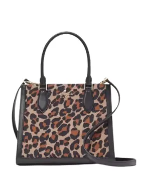 Kate Spade New York Ellie Spotted Leopard Canvas Small Tote