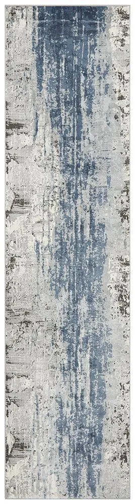 Kendra Roxana Distressed Timeless Rug Blue Grey White