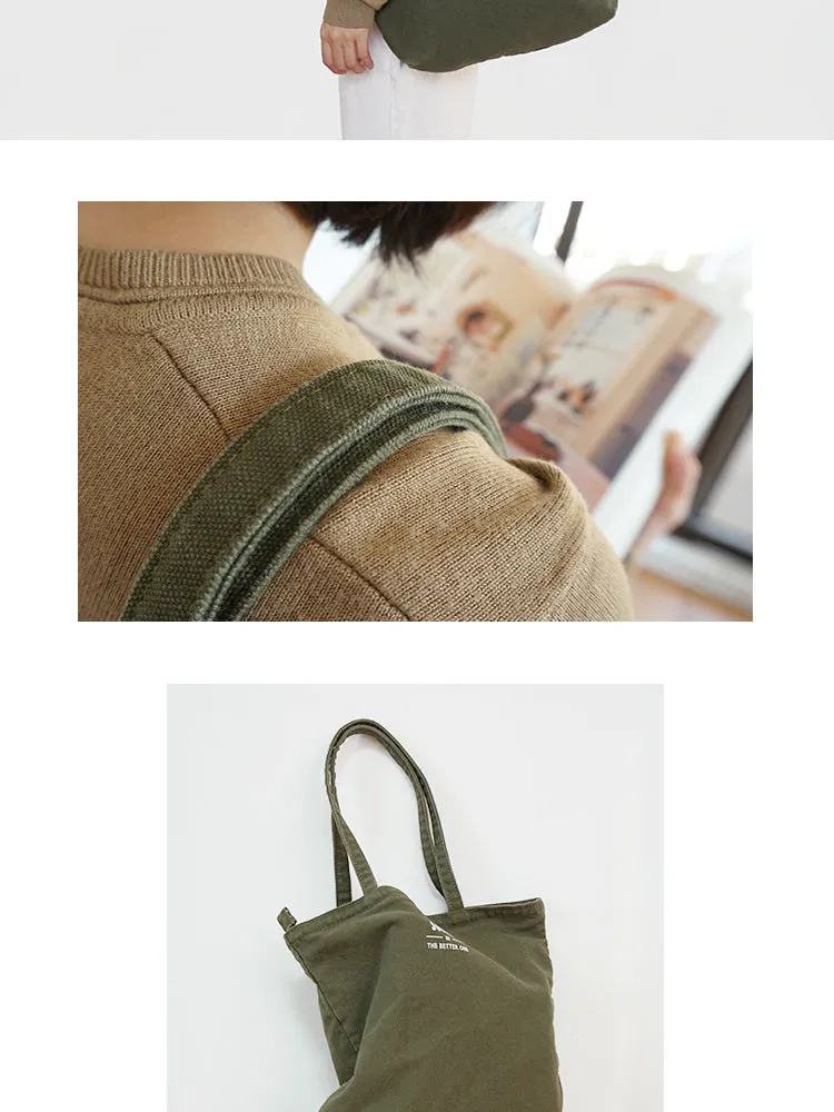 Khaki Canvas Tote Bag Canvas Handbag Womens Canvas Shoulder Tote Bag for Men